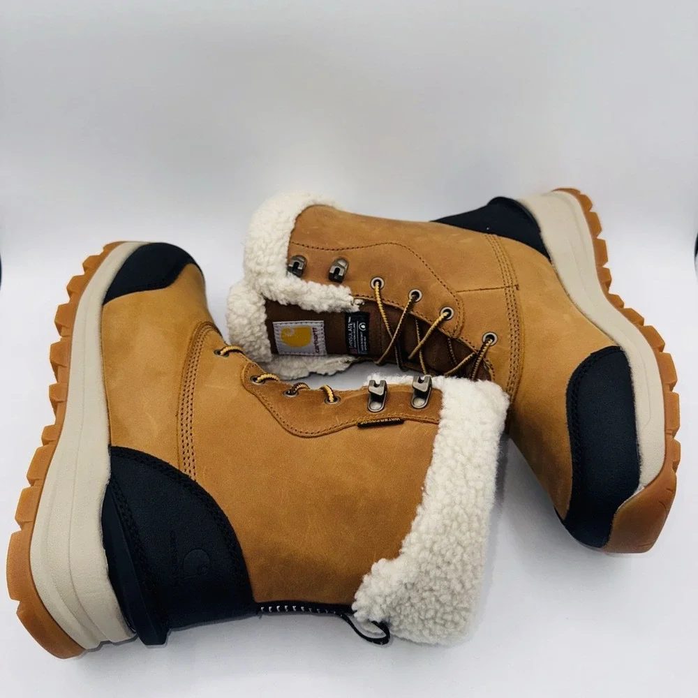 Carhartt‎ Pellston Boots Women's Size 7 M Brown Waterproof Leather